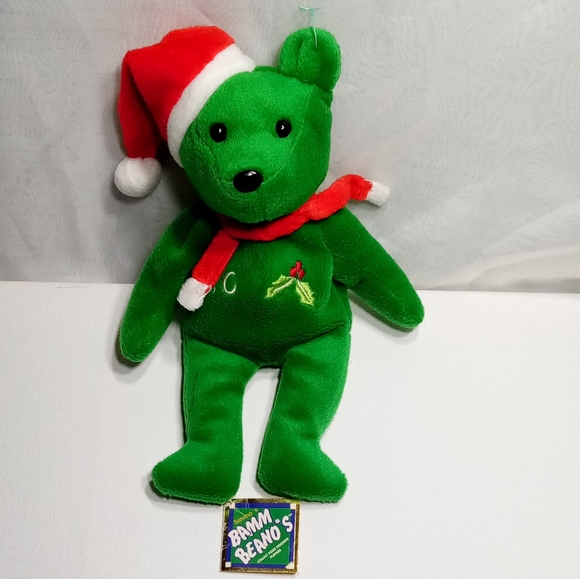 1998 Salvino's Bamm Beano #10 Chipper Jones Premium Christmas Bear - Picture 3 of 7